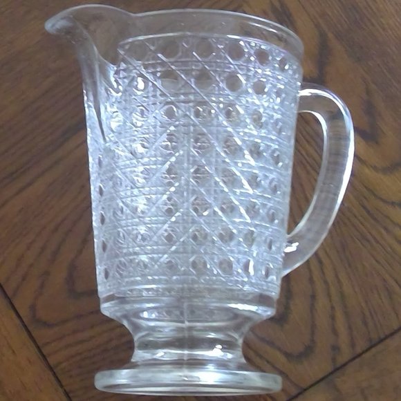 McKee and Brothers Cane Glass Pitcher - Picture 2 of 9